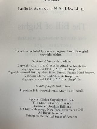 THE SPIRIT OF LIBERTY W/BILL OF RIGHTS 1989 DECORATIVE