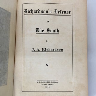 RICHARDSON'S DEFENSE OF THE SOUTH