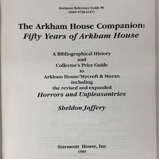THE ARKHAM HOUSE COMPANION: FIFTY YEARS OF ARKHAM HOUSE