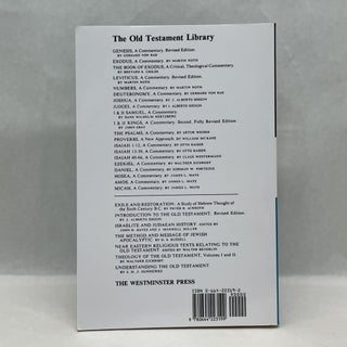 EXILE AND RESTORATION: A STUDY OF HEBREW THOUGHT OF THE SIXTH CENTURY B.C.