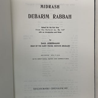 MIDRASH DEBARIM RABBAH
