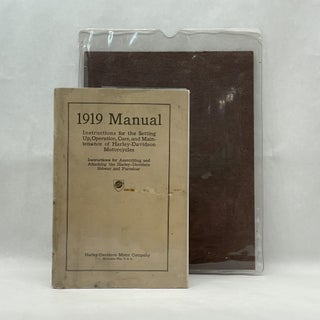 Item #64291 1919 MANUAL: INSTRUCTIONS FOR THE SETTING UP, OPERATION, CARE, AND MAINTENANCE OF...