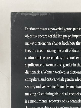 WOMEN AND DICTIONARY-MAKING: GENDER, GENRE, AND ENGLISH LANGUAGE LEXICOGRAPHY