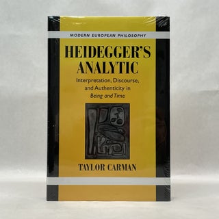Item #64788 HEIDEGGER'S ANALYTIC: INTERPRETATION, DISCOURSE AND AUTHENTICITY IN BEING AND TIME....