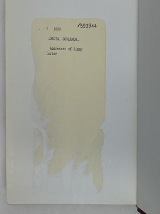 ADDRESSES OF JAMES EARL CARTER 1971-1975