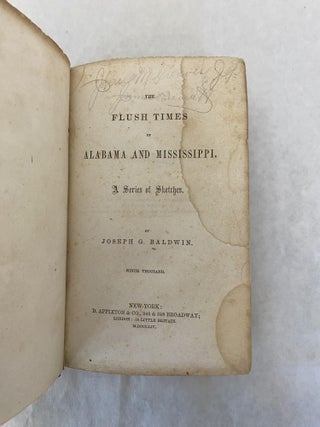 THE FLUSH TIMES OF ALABAMA AND MISSISSIPPI