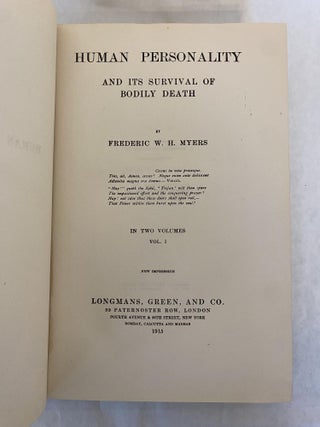 HUMAN PERSONALITY AND ITS SURVIVAL OF BODILY DEATH (2 VOLUMES)