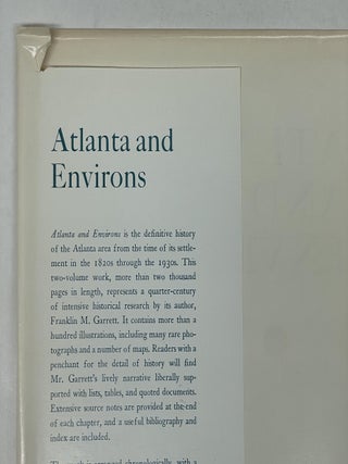 ATLANTA AND THE ENVIORNS: A CHRONICLE OF PEOPLE AND EVENTS (VOL 2)