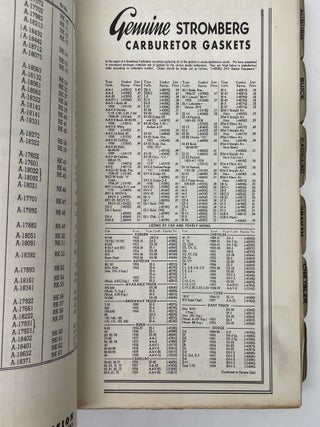 STOMBERG CARBURETOR PARTS CATALOG AND MANUAL: NO.10C - JULY 1939