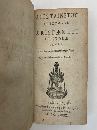 ARISTAINETOY EPISTOLAI: ARISTAENETI EPISTOLAE GRAECAE