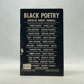 Item #66859 BLACK POETRY. Dudley Randall