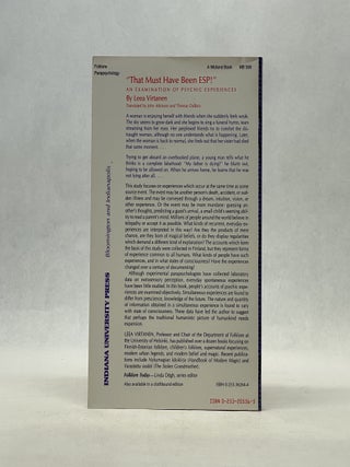 THAT MUST HAVE BEEN ESP!: AN EXAMINATION OF PSYCHIC EXPERIENCES