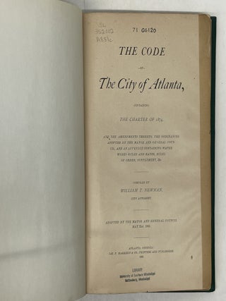 THE CODE OF THE CITY OF ATLANTA